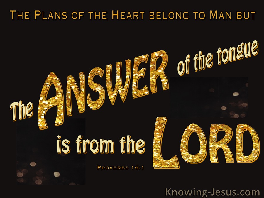 Proverbs 16:1 The Plans Of A Man (gold)